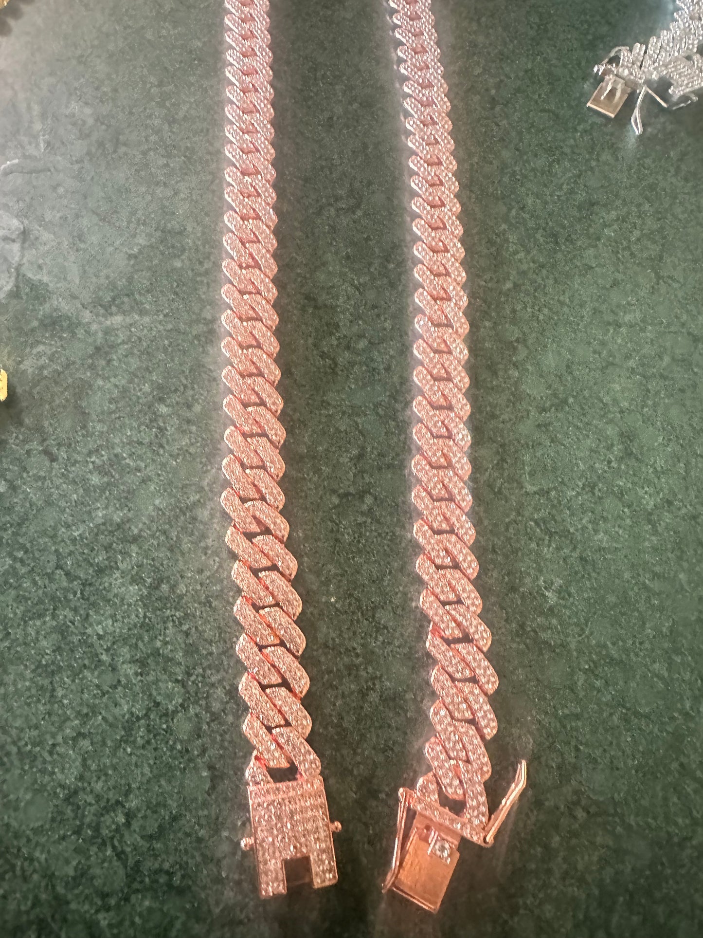 18K Rose Gold Plated Cuban Link Necklace